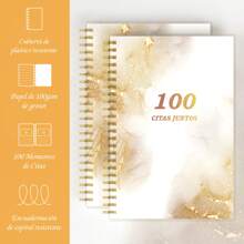 (Spanish Edition)100 Dates Together - Perfect Gift For Couples - Fun Date Ideas - Lovely Gift For Engagement Or Valentine's Day - Record Your Experiences - A5 (5.9 * 8.6 In),School Supplies,Back To School