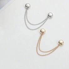 1 pieza/2 piezas/4 piezas Clips magnéticos para dobladillo, para piernas de pantalones y mangas, removibles, sin clavos ni costura requerida, clips de metal para acortar y ajustar