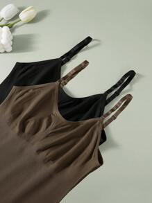 2 piezas de ropa interior moldeadora y sexy sin costuras para mujer, body de control de cintura, conjunto de camiseta y tanga, ropa interior ajustada y moldeadora