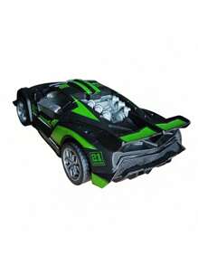 Convertible Control Car Turns On Headlights 7 Functions Green Red Blue Various Models - Future Black.GREEN - View 3
