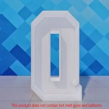 1 件装字幕字母马赛克大字母气球框架适用于生日派对婚礼背景装饰周年装饰预切大泡沫板（不含气球或热熔枪） - 白色 - 查看 32