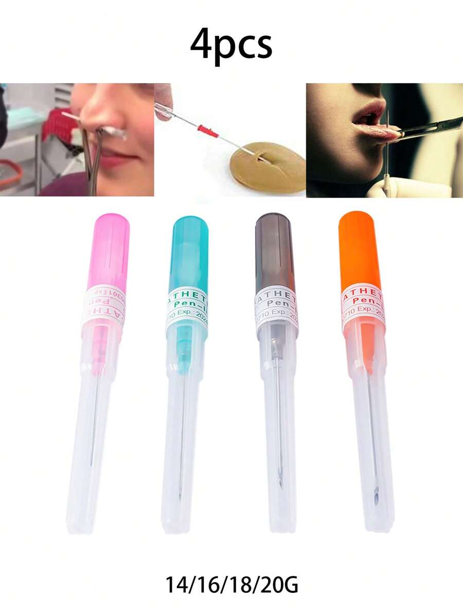 3 件/4 件纹身针，14G/16G/18G/20G 纹身用品套管穿刺针，穿刺首饰，穿刺工具。纹身设备。