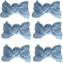 12/24 Pezzi di tovaglioli di garza di formaggio, 50 x 50 cm, tovaglioli da tavola di lino stile fattoria bohémien e accartocciati, tovaglia decorativa per matrimoni, feste, uso quotidiano domestico