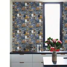 1 Roll Stone Brick Peel And Stick Wallpaper: Waterproof Textured Brick Wallpaper For Accent Walls And Cabinets Self-Adhesive, Removable, Modern Wallpaper For Home Decoration Room Decor Wall Decor Bathroom Decor Bedroom Decor Room Decoration Stuff Living Room Decor House Decor Home Decor Living Room Wall Paper Stickers Wall Stickers Wall Sticker