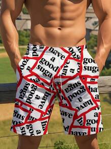 Summer Loose Fit Men Suitable For Outdoor Sports, Comfortable And Diverse Casual Shorts, Fashionable Patterns, Versatile And Sports - Multicolor - View 1