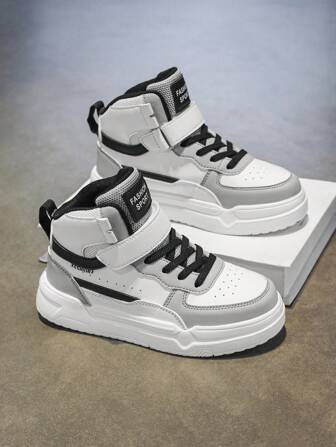 Hoge skateboardschoenen voor kinderen, met gespsluiting, modieuze, kleurrijke hoge casual schoenen, veelzijdige sportschoenen voor kinderen