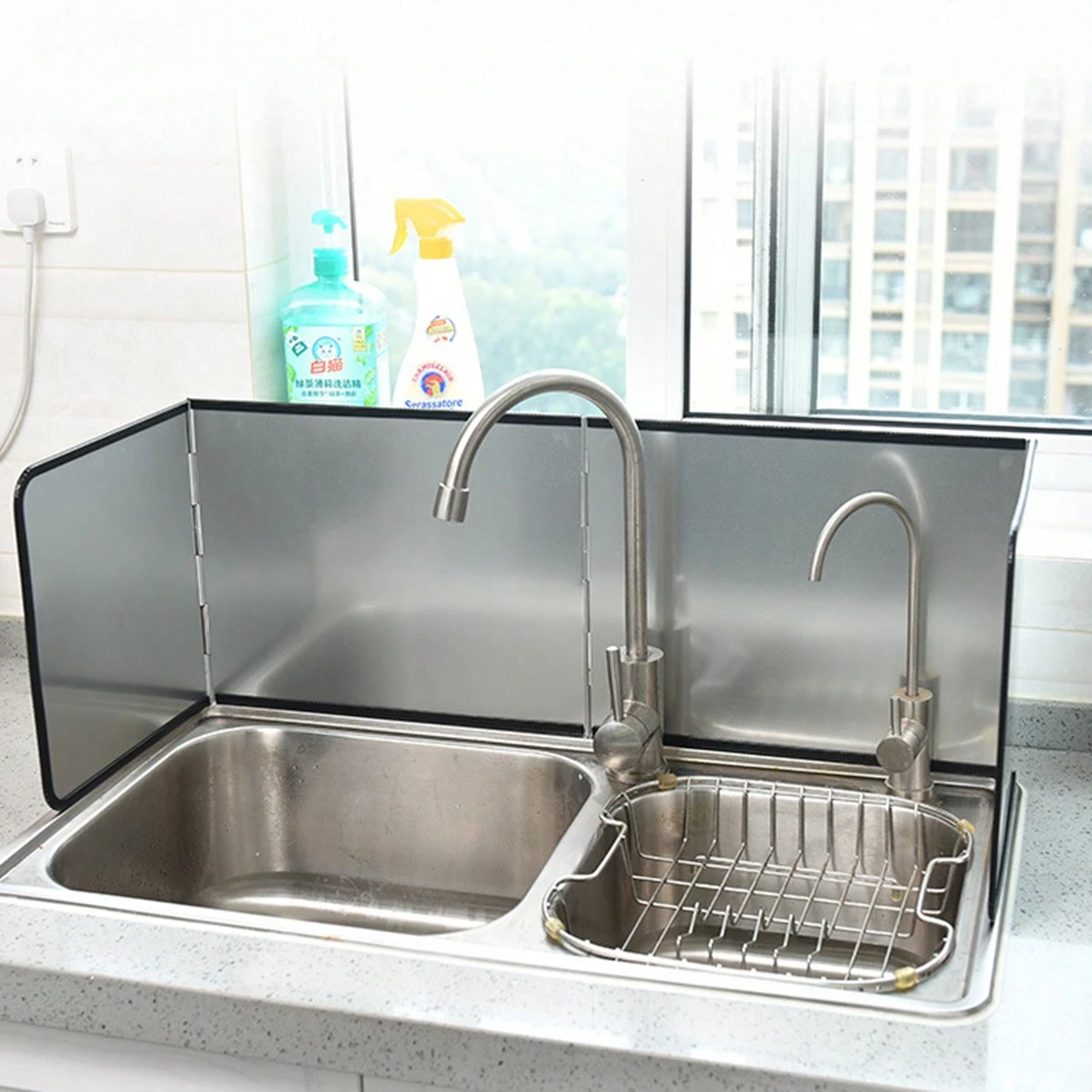 1 Piece, Kitchen Splash Guard, Anti-Splash Shield, Kitchen Oil Baffle ...