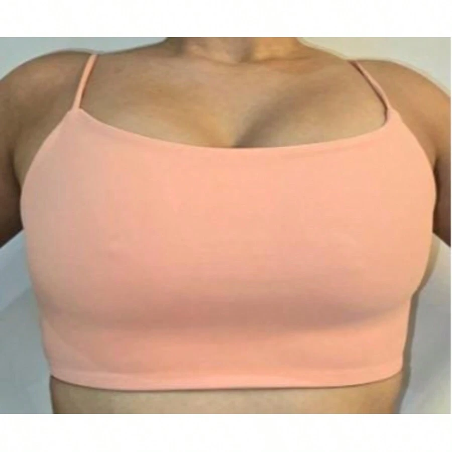 Double Fitness Top Thin Strap Suplex Polyamide Compression - Orange - View 1