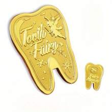 Golden Tooth Fairy Commemorative Coin Keepsakes, Metallic Tooth Collection Reward Souvenir For Kids Tooth Loss Ceremony Baby Shower Easter Gifts Things For Girls/Boys - Multicolor - View 1