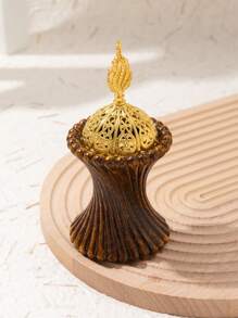 1 件装树脂香座，阿拉伯风格，带金盖香炉，装饰香座，适用于家庭、房间、派对和节日装饰 - 彩色 - 查看 6