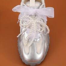 1/2 Elegant And Pearl Bow Tassel Jewelry DIY Fashion Accessory Shoe Decoration, Suitable For Sports Shoes, Boots, Handbags, And Mobile Phone Pendants