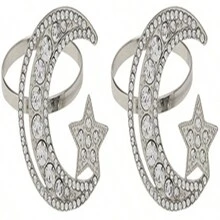 12 件/套、6 件/套、2 件/套 新月餐巾环 - 銀色 - 查看 14