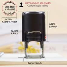 Handmade Logo Stamp, Handmade Stamp, Custom Stamp, Clothing Business Logo, Self-Inking Stamp, Custom Gift, Logo Stamp, Rubber Stamp Back To School - 45mm-self Inking Stamp - View 5