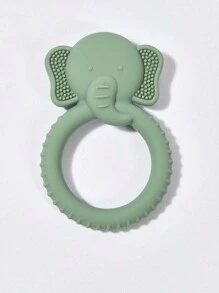 1pc Cute Elephant Silicone Baby Teether, Daily Casual Supplies