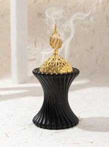 1 件装树脂香座，阿拉伯风格，带金盖香炉，装饰香座，适用于家庭、房间、派对和节日装饰 - 彩色 - 查看 13