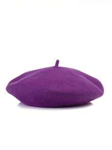 1 Berretto basco da donna minimalista nei colori caramella, berretto basco francese tinta unita carino, regalo di berretto in lana