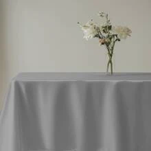 Multicolor & Size Wedding Satin Tablecloth Shiny Bridal Banquet Table Cover For Reception & Party Decor Rectangular/Round Solid Color Glossy Tablecloth For Formal Dining