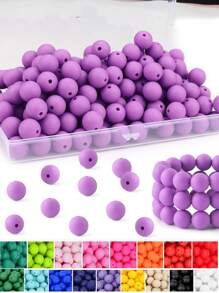160Pcs Silicone Beads 12mm Mix Color, Bulk Silicone Beads For Keychain Making, 12mm Silicone Beads For Pens And Bracelet Making