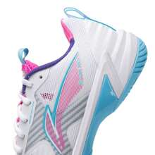 LI-NING Badminton Shoes 2.0 For Women , Shock-Absorbing Sports Shoes For Matches And Training - Standard White/Spray Blue - View 7