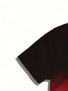 2 件男士渐变夏季服装套装，男士短袖圆领 T 恤和带口袋的松紧腰短裤套装 - 彩色 - 查看 5