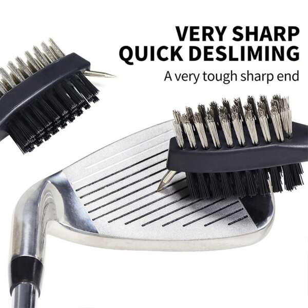 1pc Portable Double-Sided Golf Club Brush, Golf Cleaning Accessory