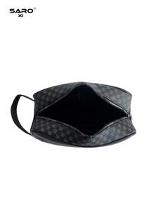 saroxi Men's Clutch Bag Casual Outdoor Travel Wrist Pouch Small Bag, Portable & High-End, Suitable For Office, Simple & Fashionable Gift Recommendation Men Bag Gifts For Men Christmas Vacation Winter Christmas Gifts Travel Essentials Dad Gifts Boyfriend Gifts Valentine's Day Wallet Purses Black Bag Holiday Essentials Bag For Men Stickers Bags Summer Back To School Valentines Gifts Valentine Gifts For Men The Sporty Life Men Wallet Bag Pack Handbags - Black - View 8