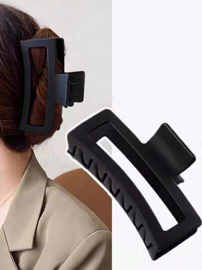 4pcs Minimalist Square Hair Clips Set, Claws For Everyday Hairstyles, Hair Claw, Attractive Bun Holder, Fashionable Hair Accessories, Suitable For /Winter, Thanksgiving, Valentine's Day, New Year Hair Jaw Clip Hair Clamps Hair Clutch Hair Claw Clip, Accessories, School Stuff, College Fall Claw Clip For Vacation Outfits Woman Summer Beach,Holiday,Travel,Festival,Birthday