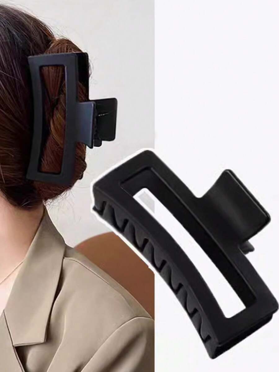 4pcs Minimalist Square Hair Clips Set, Women Everyday Hairstyle Hair Claw, Elegant Bun Maker, Fashion Accessories, Suitable For Autumn/Winter, Thanksgiving , Valentine's Day, New Year Elegant Claw Clip