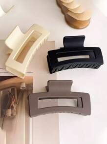 4pcs Minimalist Square Hair Clips Set, Women Everyday Hairstyle Hair Claw, Elegant Bun Maker, Fashion Accessories, Suitable For Autumn/Winter, Thanksgiving , Valentine's Day, New Year Elegant Claw Clip