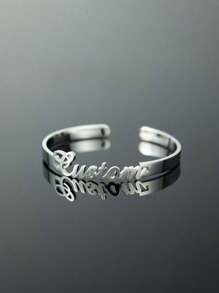 1 件优雅可定制字母名字手链 - 不锈钢，适合休闲佩戴和送礼 - 多色 - 查看 4