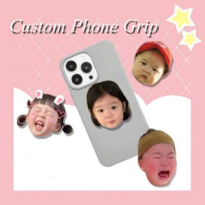 Personalized Youth Face Phone Stand,Custom Photo Phone Grip,Personalized Gifts,Phone Stand,Cell Phone Stand,Phone Accessories,Stylish,Colorful,Vintage,Cute,Contracted,Funny,Custom,Personalized,Unique,Customized,Ideal Gifts For Him,Ideal Gifts For Her,Boyfriend,Girlfriend,Family,Friends,Grandparents,Couple,For Anniversaries,For Birthdays,Season Picks,2025phonecase