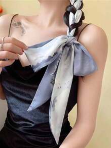 8件套真丝发带套装 - 多功能头巾、颈巾、发带，女士头巾式发带，吸汗发带，秋冬季发带，女士度假装扮发饰，柔软头巾