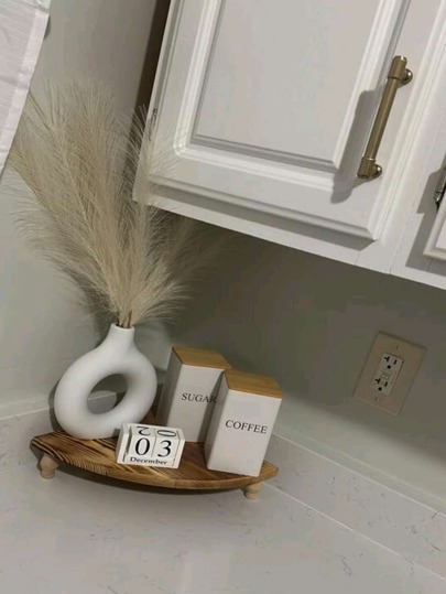 1pc Wit Plastic Circular Flower Vase ation, Simulated Dry ation Vase, Artistic Bloemen Arrangements, Living Room Exhibition Hall ation,Home ,Flower Vase,Centerpiece,Table Birthday Graduation Glass view 8