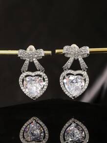 1 对高品质锆石蝴蝶耳钉，适合女性日常佩戴 - 4967 - 查看 9