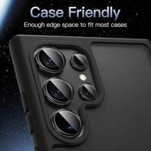 1 zestaw folii ochronnej na obiektyw aparatu kompatybilny z Galaxy S25 S24 S23 S22 Ultra S25 S24 Plus S23+ S24 FE S23 FE, Ultra HD 9H szkło hartowane, metalowa osłona z indywidualnym pierścieniem, łatwa instalacja, odporna na zarysowania, prezent przyjazny etui na urodziny, rodzinę, przyjaciół, stop metalu ze szkłem hartowanym, pełna osłona, osłona obiektywu, akcesoria do telefonów, wodoodporna, odporna na wstrząsy, odporna na upadek, odporna na odciski palców