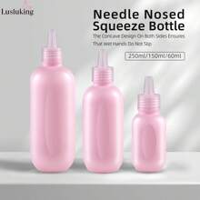 LUSLUKING 1/3 件塑料挤压瓶套装 - 半透明精密尖头涂抹瓶 - 防漏、可再填充，适用于实验室、厨房、艺术 - 胶水、墨水、油漆分配瓶 - 圆形、无味、建议清洗 - 彩色 - 查看 6