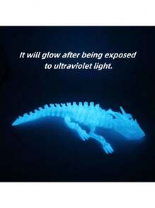 3D-Printed Movable Articulated Skeleton Dragon Action Figure, Skeleton Dinosaur Model, Desktop Decor, Holiday Gift - Multicolor - View 9