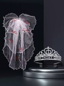 Set de 2 piezas Tiara y velo nupcial - Velos y tocados de novia para mujeres, velos blancos para novias, tiaras y coronas para fiesta de graduación y cumpleaños - Multicolor - Ver 10