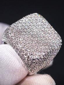 1 pieza Hermoso Anillo de Circonita Cúbica para Mujer, Regalo de Joyería para Boda, Día de San Valentín - 1# - Ver 4