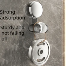 1 pièce Support de pomme de douche à ventouse, support de pomme de douche réglable à installation facile sans perçage - Multicolore - Voir 7