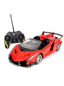 Convertible Control Car Turns On Headlights 7 Functions Green Red Blue Various Models - Red Lambo - View 3