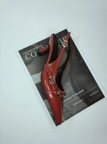 French Style Unique Fashion Women Shoes, Spring/Summer New Arrival - Burgundy - View 5