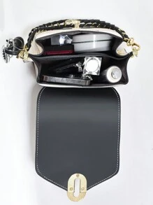 Diamond Pattern Mobile Phone Bag, Stylish Mini Crossbody Bag, Chain Tote Bag And Square Wallet For Women