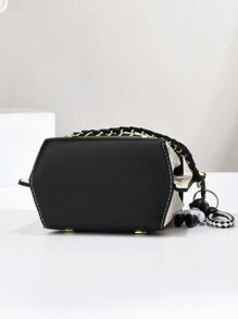 Diamond Pattern Mobile Phone Bag, Stylish Mini Crossbody Bag, Chain Tote Bag And Square Wallet For Women