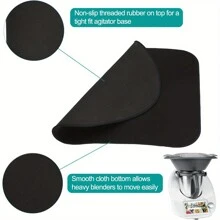 1 件装滑动垫，适用于 Thermomix TM5 TM6 TM21 TM31，多功能厨房滑动板，厨房台面电器滑动垫，搅拌机移动器，适用于 Thermomix TM6 TM5 咖啡机、搅拌机、烤面包机、空气炸锅，沙滩、夏季、度假、假日、旅行必备、外出上衣、家居用品、母亲节礼物、卧室装饰、花园、厨房装饰、夏季、沙滩、旅行必备、房间装饰、软萌玩具、毕业季 - 黑色 - 查看 2
