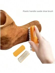 1pc Suede Fabric Shoe Brush, Velvet Shoe Brush For Cleaning Suede, Nubuck And Rough Leather Shoes, Boots, Apparels And Leather Goods - Multicolor - View 2