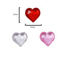 50pcs, Acrylic Heart Plastic Gems Valentine's Day Table Scatter Decoration Multi-Styles Decorations Vase Filler