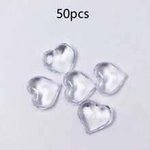 50pcs, Acrylic Heart Plastic Gems Valentine's Day Table Scatter Decoration Multi-Styles Decorations Vase Filler