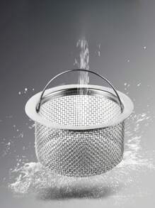 1 pieza Filtro para fregadero de cocina, escurridor, separador de embudo de acero inoxidable para el fregadero, filtro de canasta de desagüe