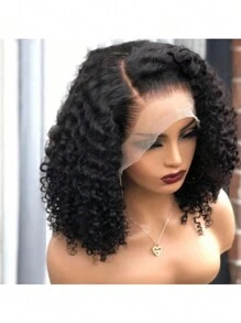 34 Inch Glueless Suitable For Various Races, Natural Color, Black, Deep Rolled Wig, Human Hair, 150% Density, Transparent 13X4 Front Lace Wig, Human Hair For Women, Baby Hair, Pre Pulled And Pre Cut Natural Hairline, High-Quality Daily Use For Women, Natural Beauty, Soft For Beginners Wig (8-34 Inch) Wig For Women